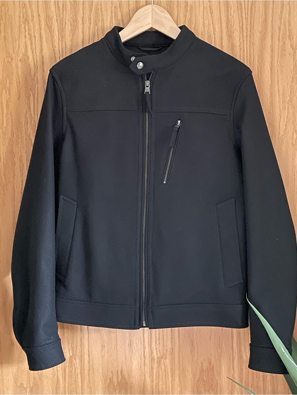 Banana Republic Black Wool Bomber Jacket